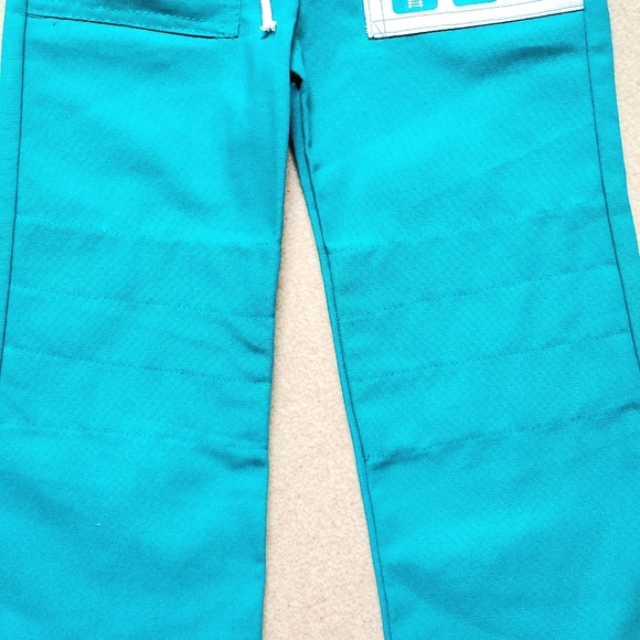 NWT VTG HealthTex Cotton Overalls Size 4T Color Aqua and white - Picture 5 of 10